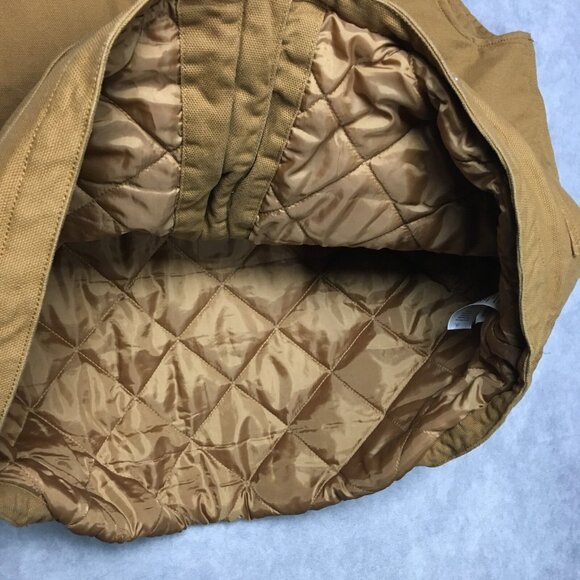 Brahma Mens Canvas Vest size 2XL Brown Quilted Interior Zip Up Front Pockets - Picture 10 of 16